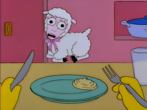 Marge's Lamb Chops - Cartoon Cuisine Cartoon Cuisine