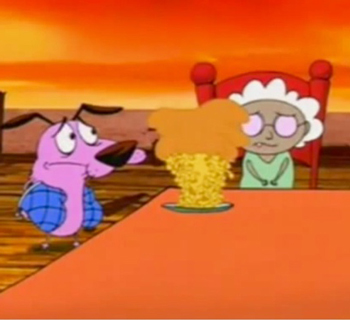 Little Muriel’s Macaroni and Cheese from Courage the Cowardly Dog